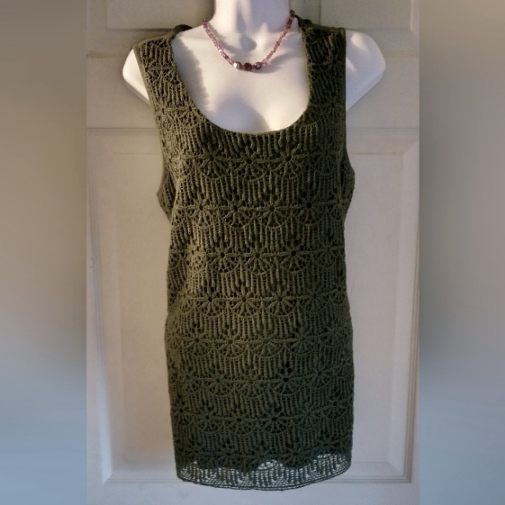 CWC dark olive lace tank - Picture 2 of 6
